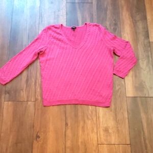 Talbots 100% cotton knit 3/4 sleeve sweater.  Large